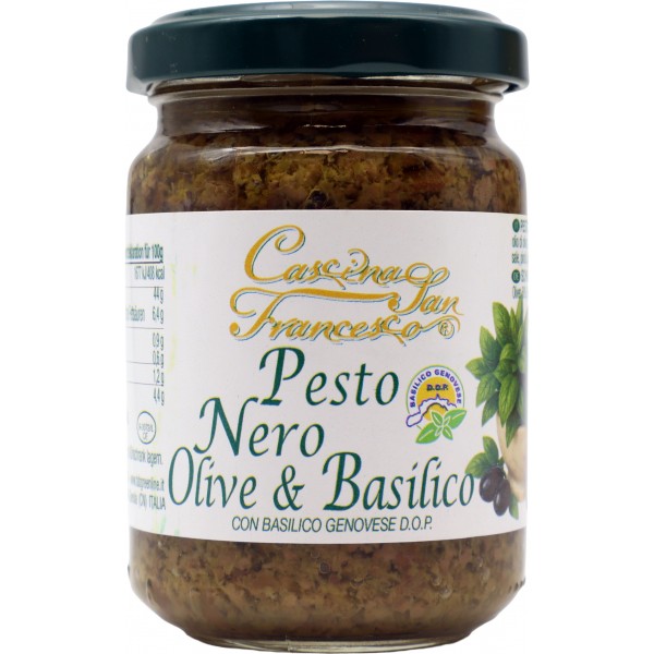 San Francesco pesto nero olive e basilico gr.130