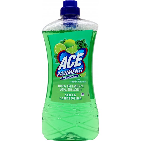 Ace Pavimenti Igienizzante Lime e Menta Piperita Senza Candeggina 1 L