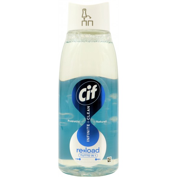 Cif Infinite + Clean reload Tutto in 1 Sensitive Fiori di Loto & Sali Minerali 590 ml