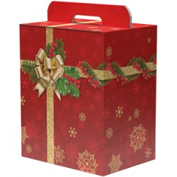 Scatola c/maniglia hollyjolly cm.28x20,5xh.34