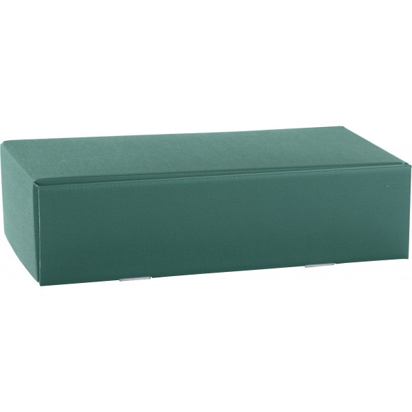 Cantinetta 2 bottiglie cm.34x19x9 fibra verde Cantinetta 2 bottiglie cm.34x19x9 fibra verde