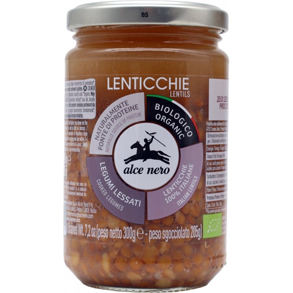 Alce nero bio lenticchie lessate gr.300 Alce nero bio lenticchie lessate gr.300
