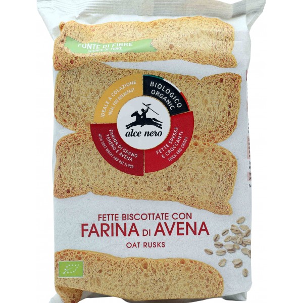 Alce nero bio Fette Biscottate con Farina di Avena 120 g