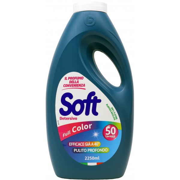 Soft detersivo lavatrice full color 50 lavaggi lt.2,25