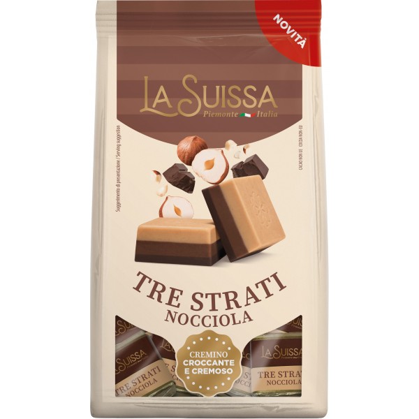 La suissa cremini 3 strati alla nocciola gr.150 La suissa cremini 3 strati alla nocciola gr.150