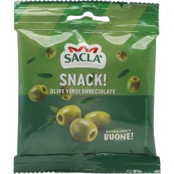 Saclà Snack! Olive Verdi Snocciolate busta 30 g