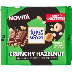 Ritter Sport Crunchy Hazelnut + Crisp di Proteine 75 g