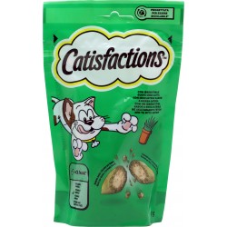 Catisfactions Snack Gatto con Irresistibile Gusto Erba Gatta 60 g