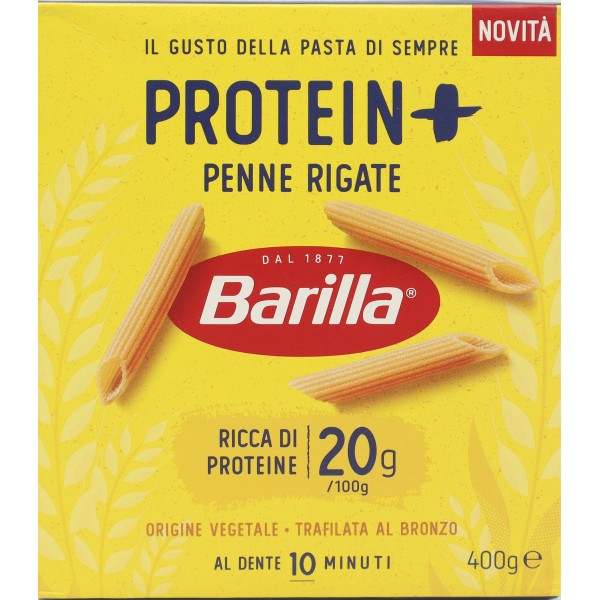 Barilla Protein+ Penne Rigate, Pasta Ricca di Proteine di Origine Vegetale, 400 g