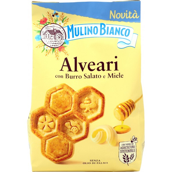 Mulino Bianco Alveari Biscotti con Burro Salato e Miele 300g Mulino Bianco Alveari Biscotti con Burro Salato e Miele 300g