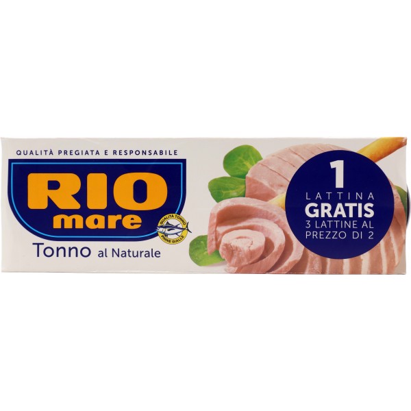 Rio mare Tonno al Naturale 3 x 80 g + 1 in omaggio