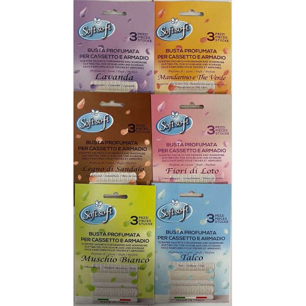 Soft soft busta profumata assortiti x3pz Soft soft busta profumata assortiti x3pz