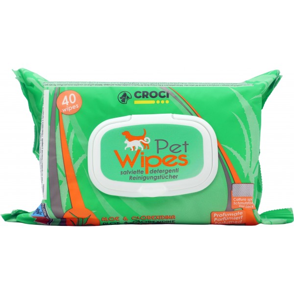 Croci salviette det.pet aloe clorexi x40 Croci salviette det.pet aloe clorexi x40