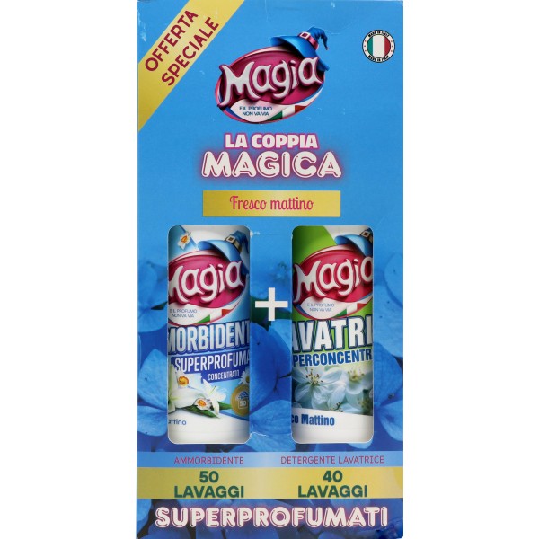Magia ammorbidente e detersivo lavatrice fresco mattino kg.2