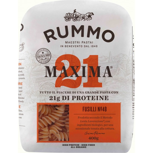 Rummo pasta fusilli maxima protein gr.400 Rummo pasta fusilli maxima protein gr.400