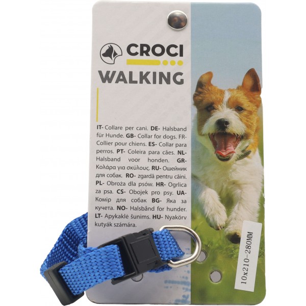 Croci collare blu 10mm regolabile Croci collare blu 10mm regolabile
