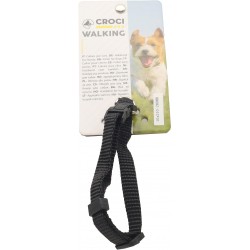 Croci collare nero 10mm regolabile