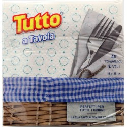 Tutto a Tavola Tovaglioli Effetto Tessuto 38 x 38 cm 2 Veli 45 pz