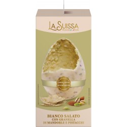 La Suissa Uovo di Cioccolato Bianco con Granella Salata di...