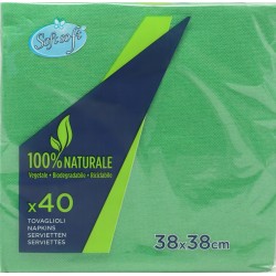 Soft Soft tovaglioli verde smeraldo 40pz cm.38x38