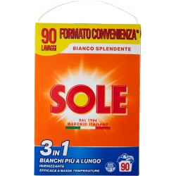 Sole Bianco Splendente Polvere lavatrice 90 misurini 4,5 kg