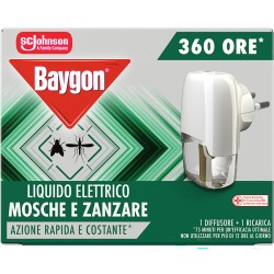 Baygon liquido elettrico base mosche e zanzare 360 ore