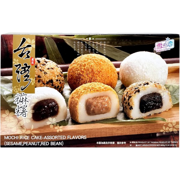 Mochi rice cake assorted y&l pk 450g Mochi rice cake assorted y&l pk 450g