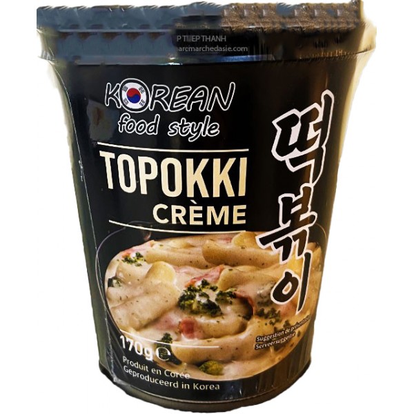 Rice cake topokki cream kfs cup 170g Rice cake topokki cream kfs cup 170g