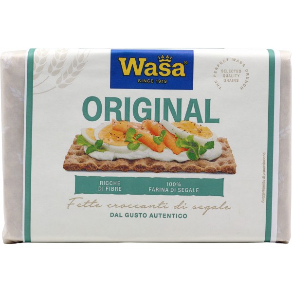 Wasa Original Cracker con 100% Farina di Segale Ricchi di Fibre 275g Wasa Original Cracker con 100% Farina di Segale Ricchi di Fibre 275g