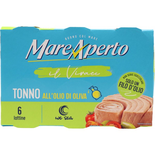 Mare Aperto il Vivace Tonno all'Olio di Oliva e Solo un Filo d'Olio 6 x 60 g Mare Aperto il Vivace Tonno all'Olio di Oliva e Solo un Filo d'Olio 6 x 60 g