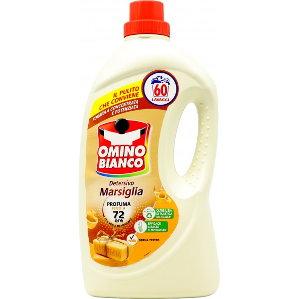 Omino Bianco Detersivo Lavatrice Liquido Marsiglia 60 Lavaggi 2400 ml Omino Bianco Detersivo Lavatrice Liquido Marsiglia 60 Lavaggi 2400 ml