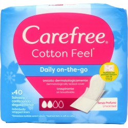 Carefree Cotton Feel* Daily on-the-go Salvaslip 40 pz