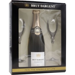 Brut dargent conf. blanc blancs cl75+2 bicchieri