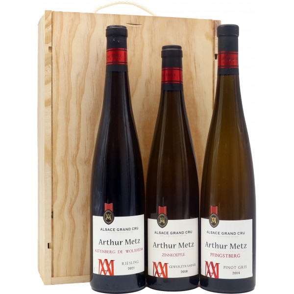 Arthur metz cassa legno piinot grigio - gewurtz traminer riesling cl.75x3 Arthur metz cassa legno piinot grigio - gewurtz traminer riesling cl.75x3