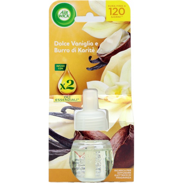Air Wick Profumatore per Ambienti Dolce Vaniglia e Burro di Karitè Ricarica 19 mL
